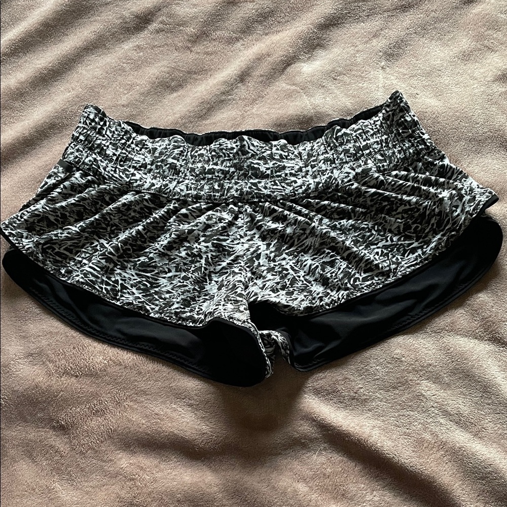 Kids' Black and White Patterned Shorts